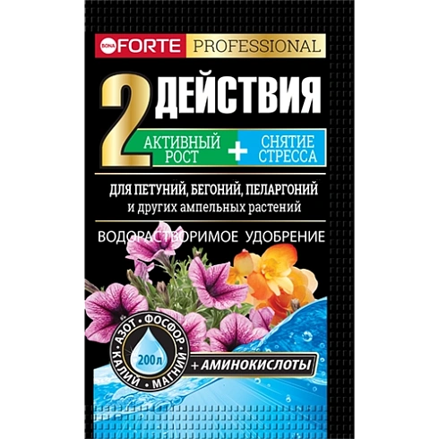 Bona Forte Удобрение Для петуний и бегоний 100г