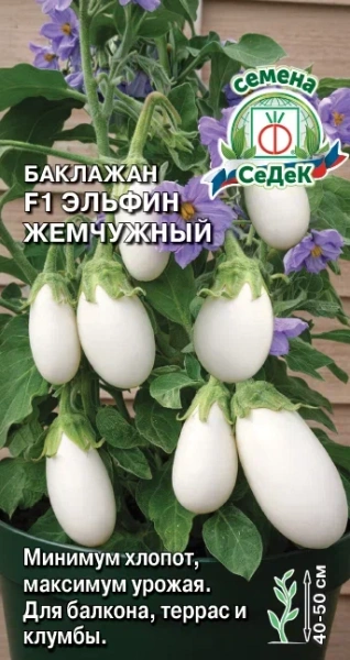 Баклажан F1 Эльфин жемчужный