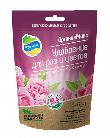 Удобрение для роз и цветов "ОрганикМикс", 200 г