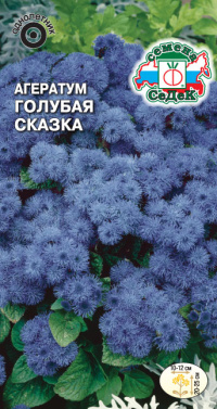 Цветок Агератум Голубая Сказка (мексиканский, сиренево-голубой)